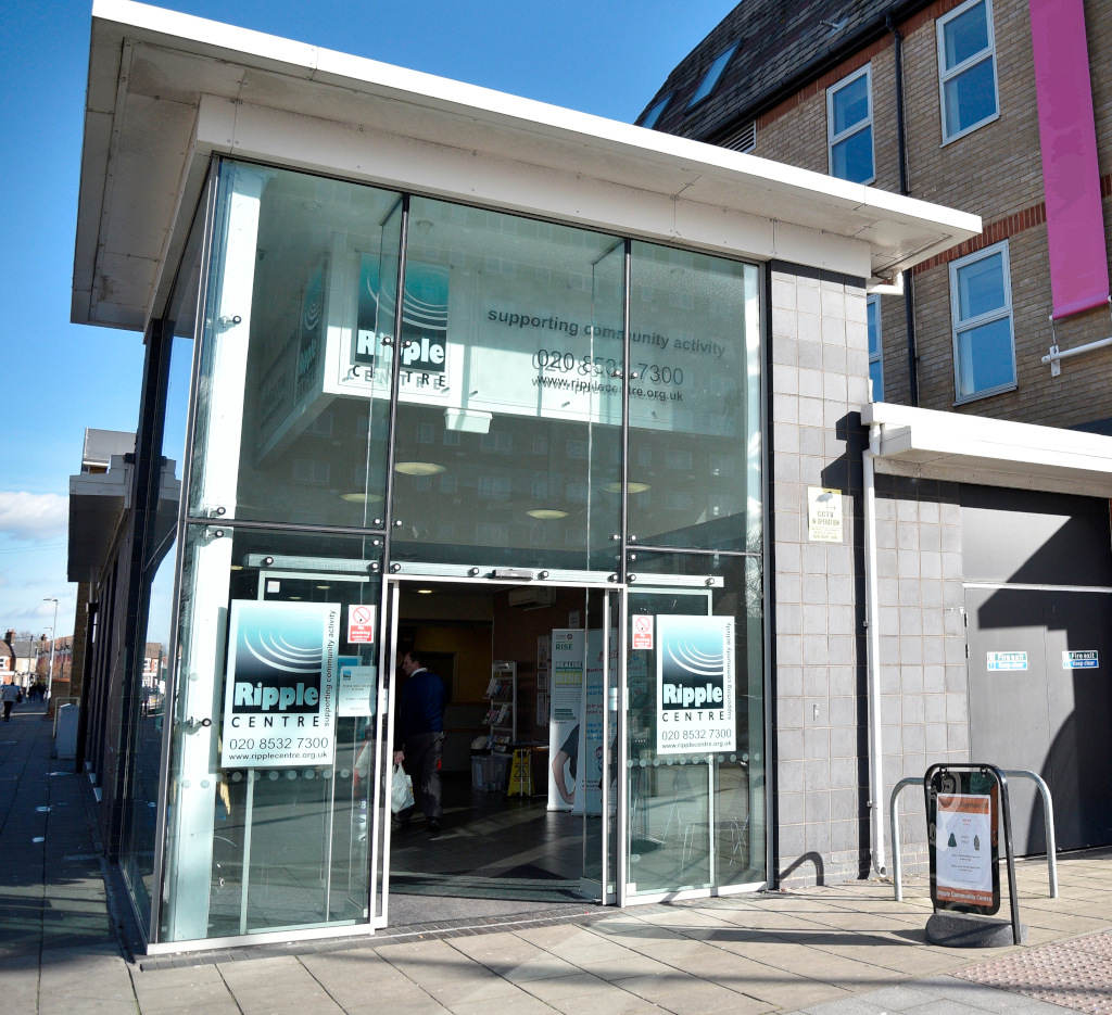 External view of the Ripple Centre reception entrance.